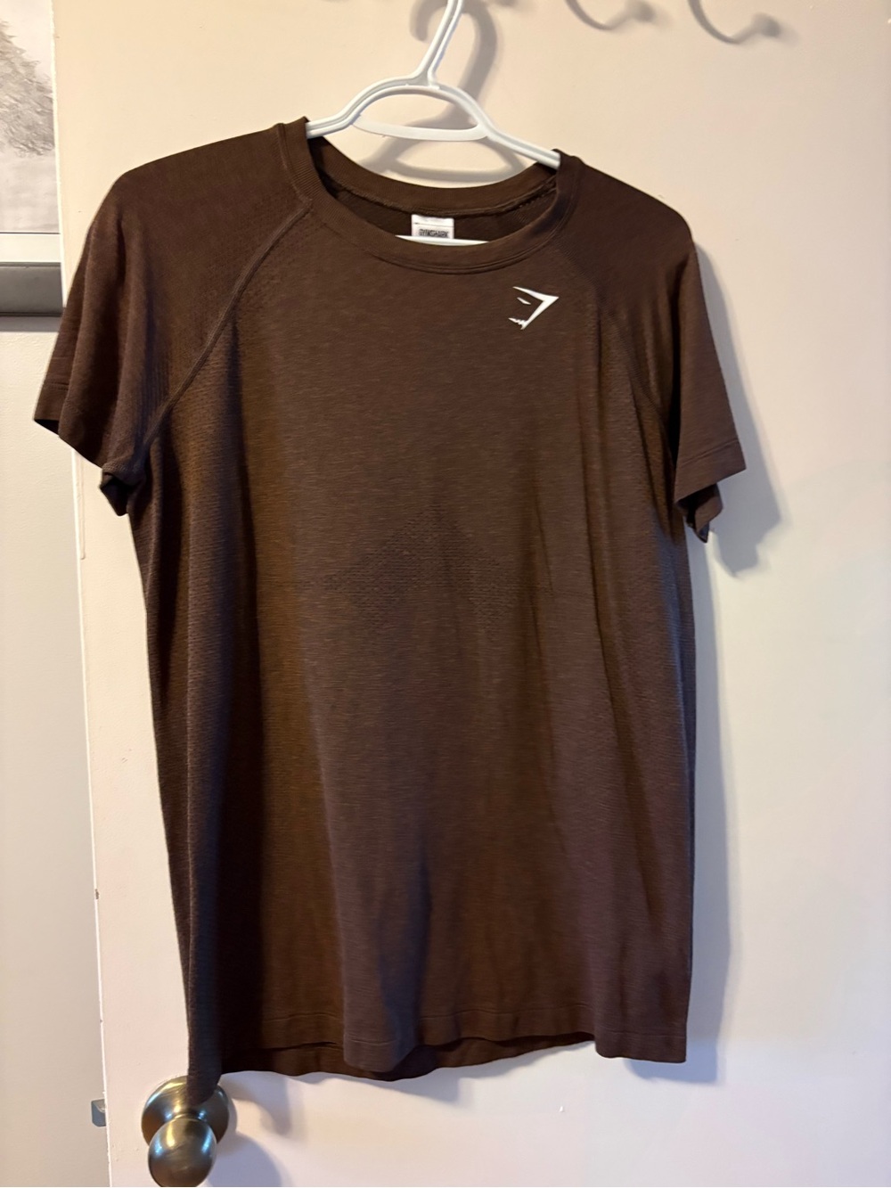 Brown Gymshark Workout Top
